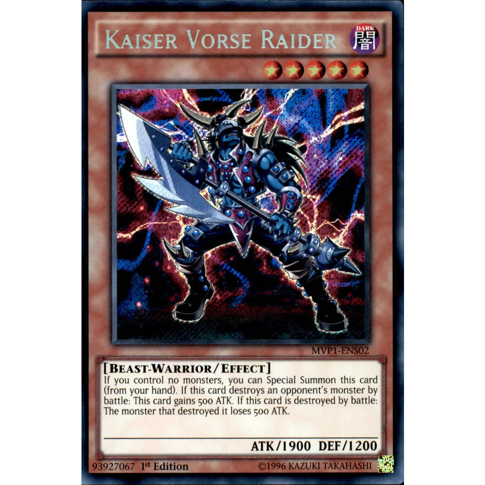 Kaiser Vorse Raider MVP1-ENS02 Yu-Gi-Oh! Card from the The Dark Side of Dimensions Movie Secret Edition Set
