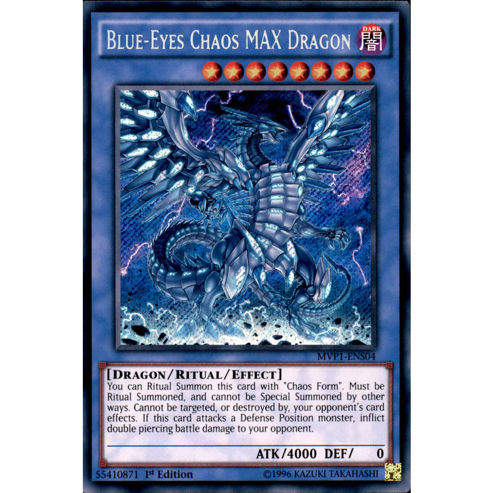 Blue-Eyes Chaos MAX Dragon MVP1-ENS04 Yu-Gi-Oh! Card from the The Dark Side of Dimensions Movie Secret Edition Set