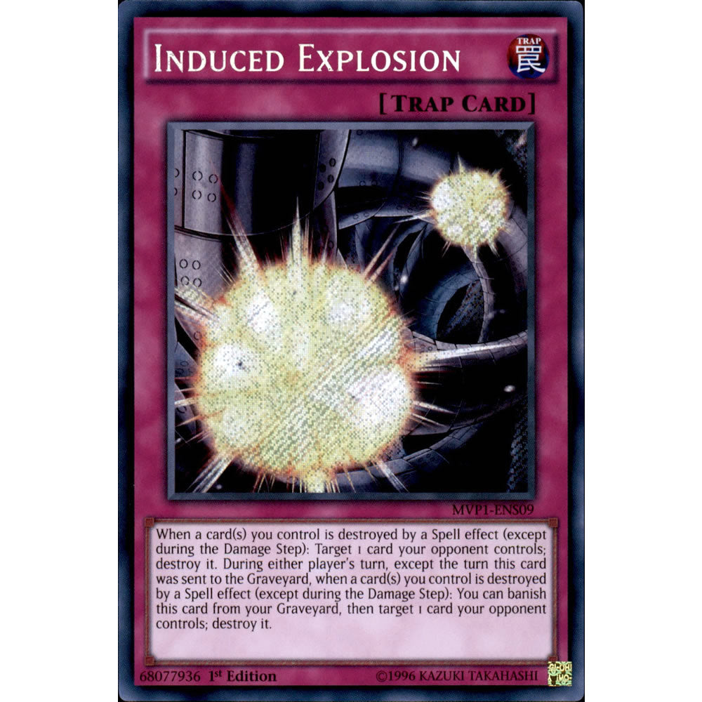 Induced Explosion MVP1-ENS09 Yu-Gi-Oh! Card from the The Dark Side of Dimensions Movie Secret Edition Set