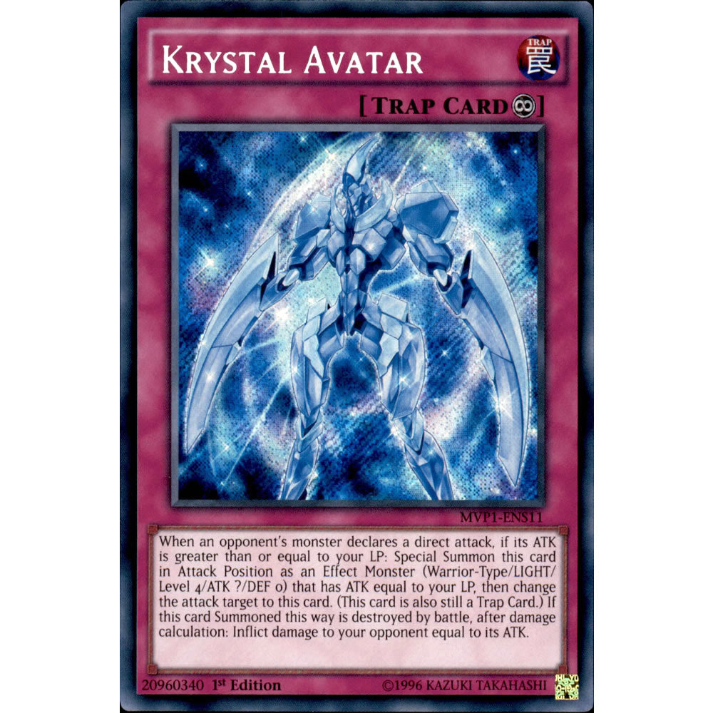 Krystal Avatar MVP1-ENS11 Yu-Gi-Oh! Card from the The Dark Side of Dimensions Movie Secret Edition Set