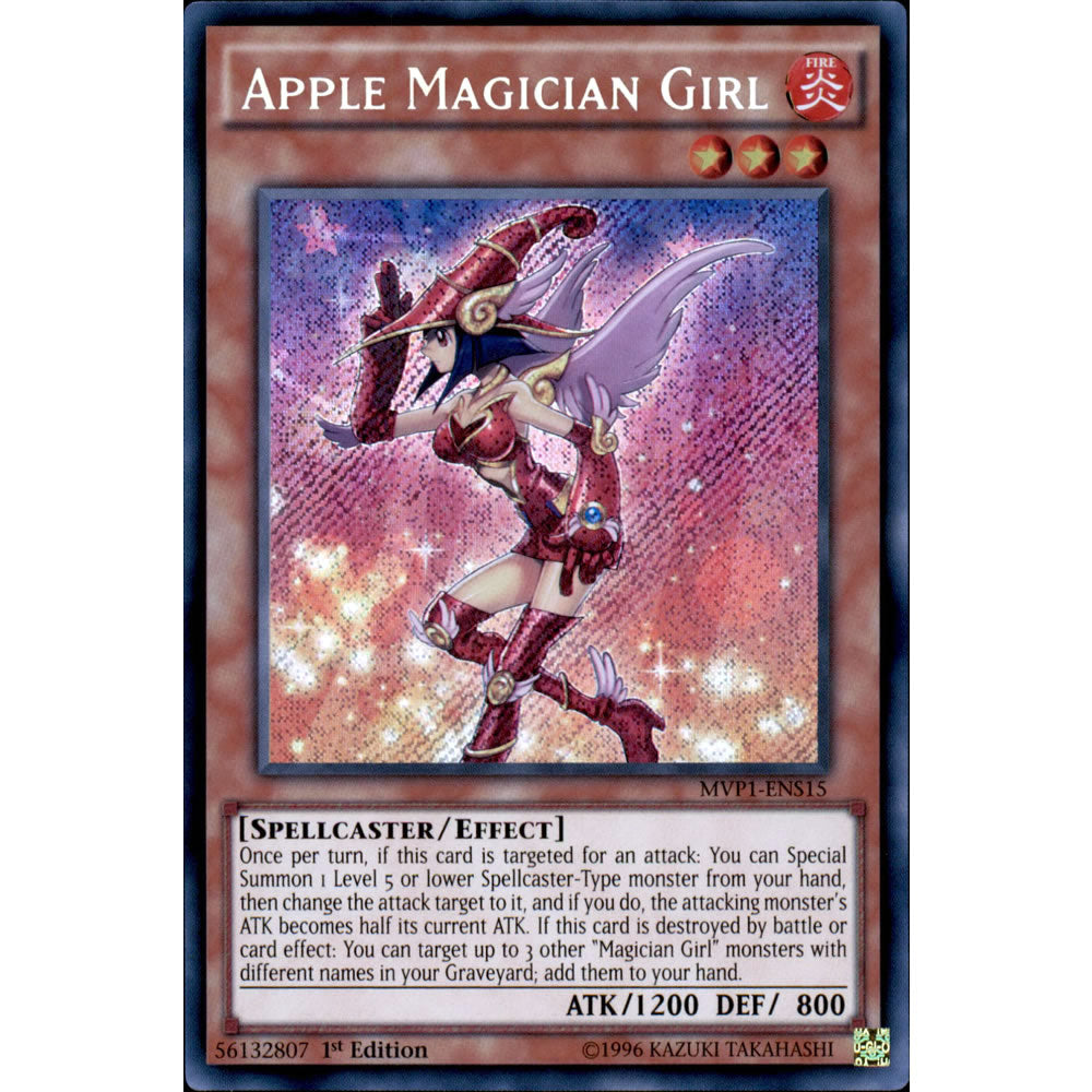 Apple Magician Girl MVP1-ENS15 Yu-Gi-Oh! Card from the The Dark Side of Dimensions Movie Secret Edition Set