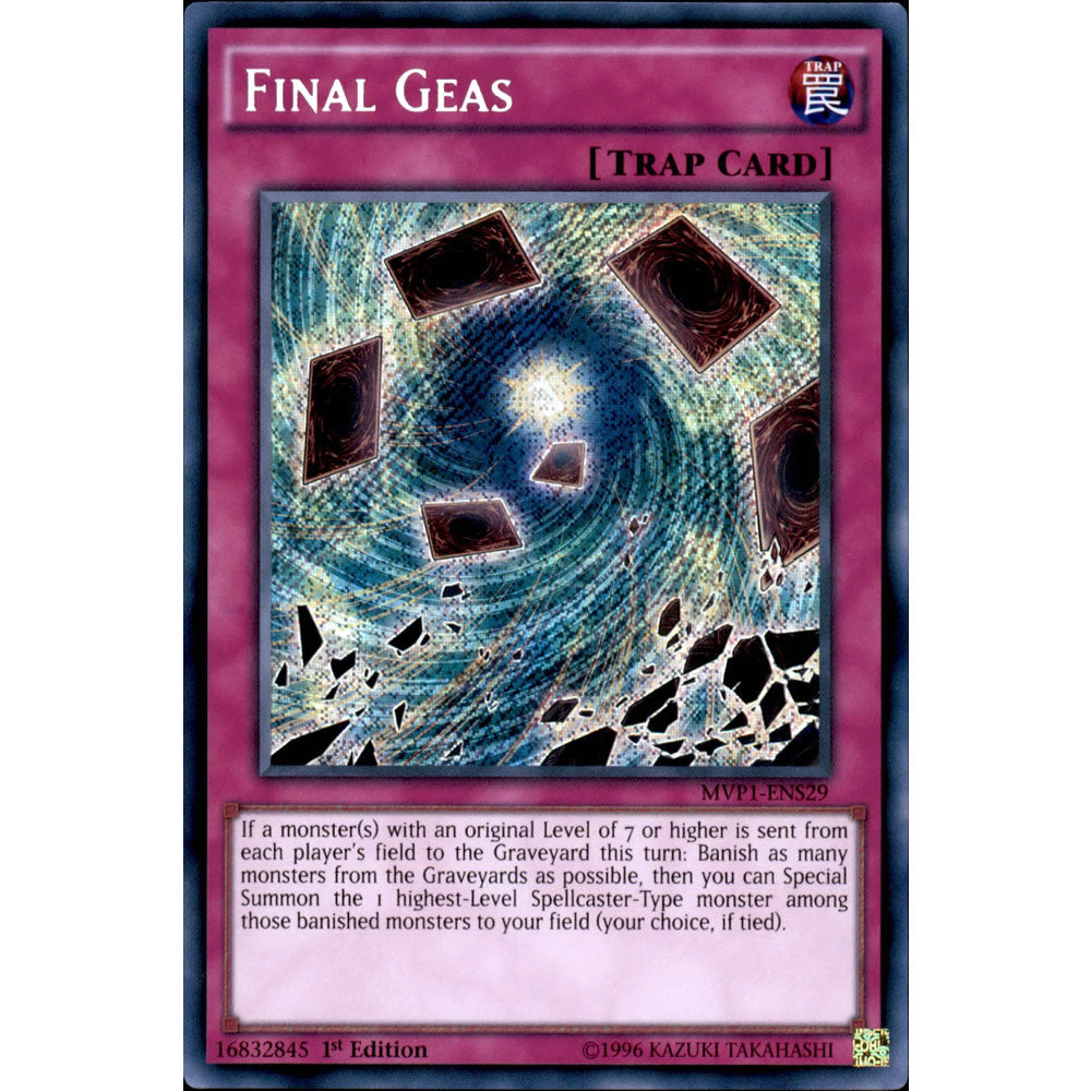 Final Geas MVP1-ENS29 Yu-Gi-Oh! Card from the The Dark Side of Dimensions Movie Secret Edition Set