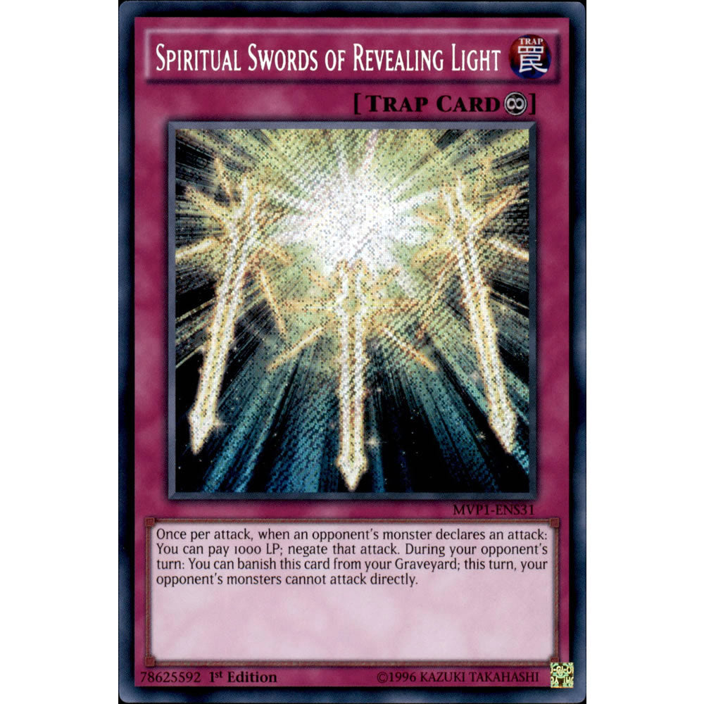Spiritual Swords of Revealing Light MVP1-ENS31 Yu-Gi-Oh! Card from the The Dark Side of Dimensions Movie Secret Edition Set