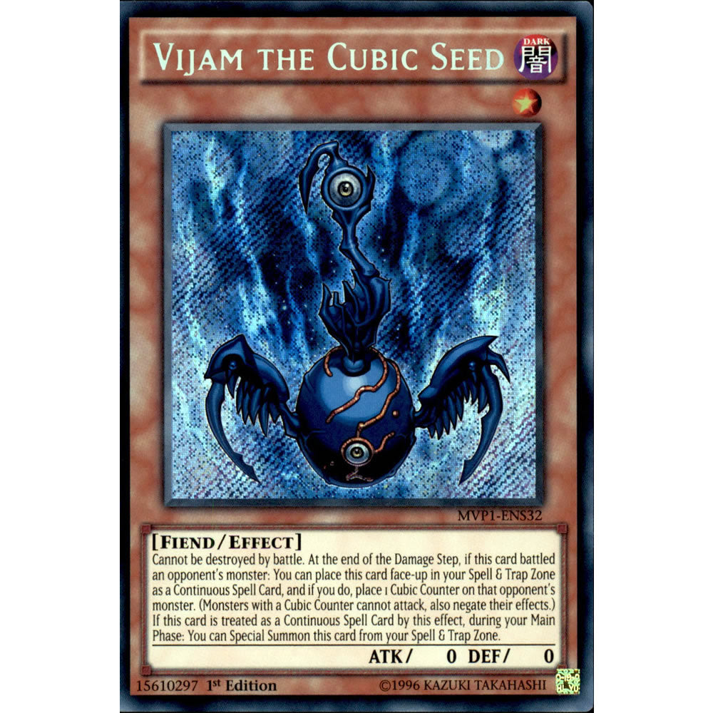 Vijam the Cubic Seed MVP1-ENS32 Yu-Gi-Oh! Card from the The Dark Side of Dimensions Movie Secret Edition Set