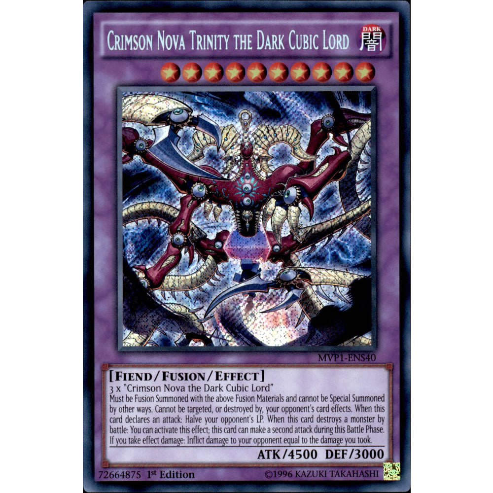 Crimson Nova Trinity the Dark Cubic Lord MVP1-ENS40 Yu-Gi-Oh! Card from the The Dark Side of Dimensions Movie Secret Edition Set