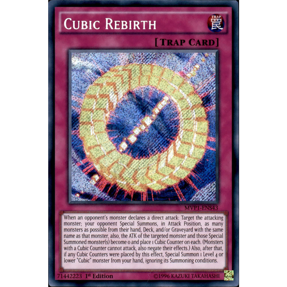 Cubic Rebirth MVP1-ENS43 Yu-Gi-Oh! Card from the The Dark Side of Dimensions Movie Secret Edition Set