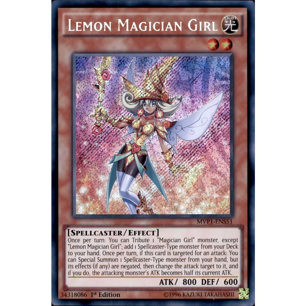 Lemon Magician Girl MVP1-ENS51 Yu-Gi-Oh! Card from the The Dark Side of Dimensions Movie Secret Edition Set