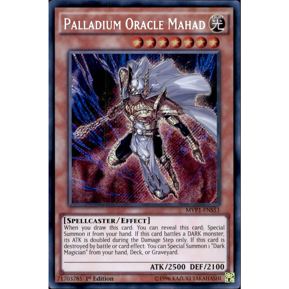 Palladium Oracle Mahad MVP1-ENS53 Yu-Gi-Oh! Card from the The Dark Side of Dimensions Movie Secret Edition Set