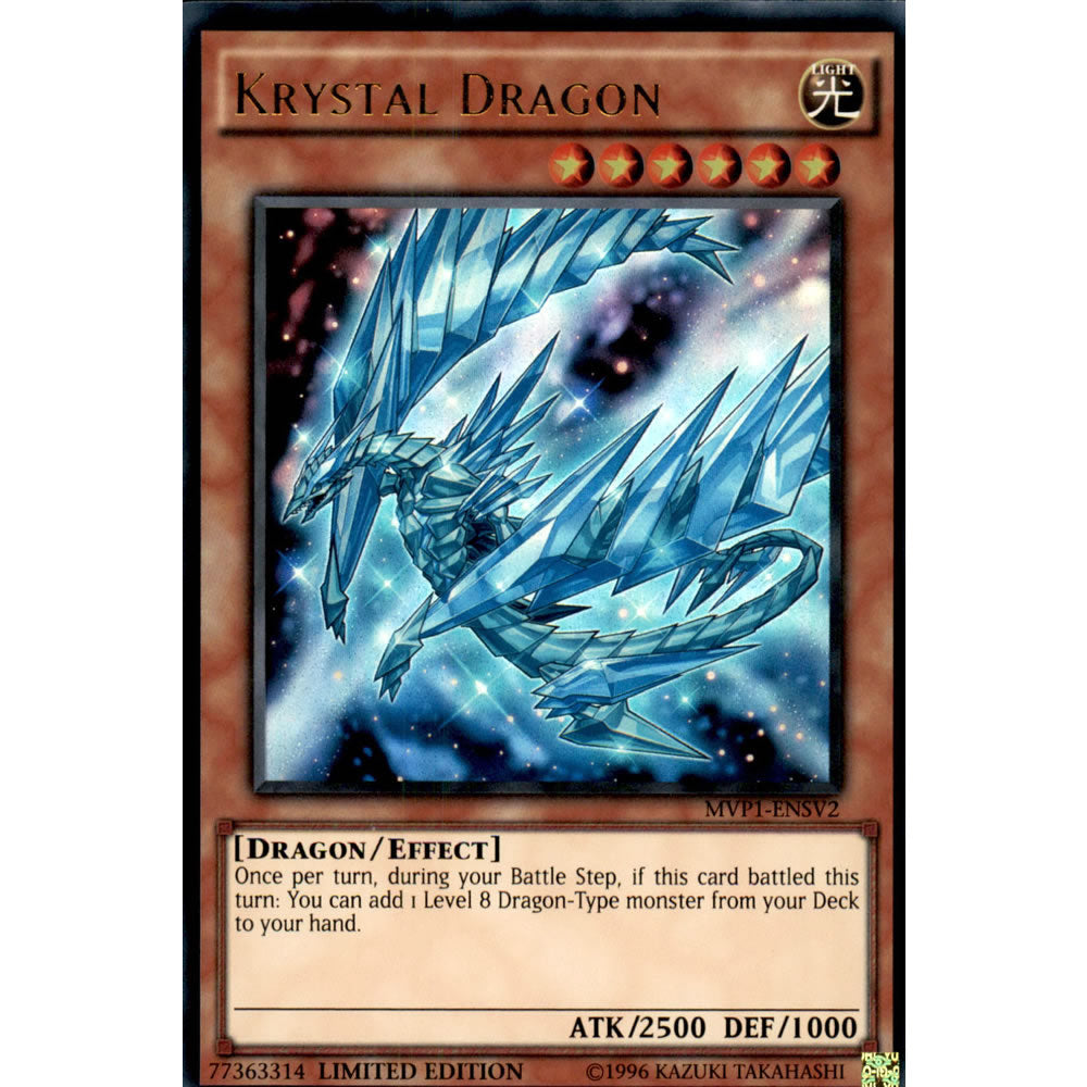 Krystal Dragon MVP1-ENSV2 Yu-Gi-Oh! Card from the The Dark Side of Dimensions Movie Secret Edition Set