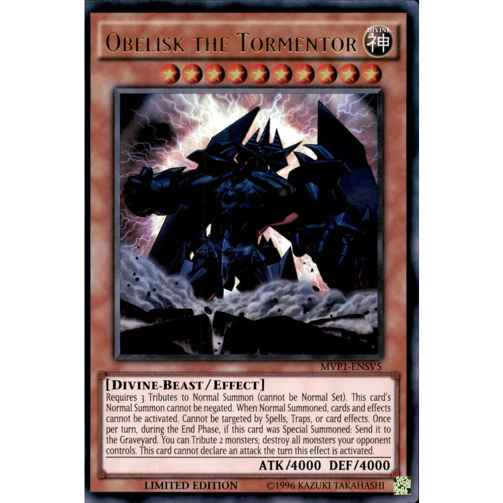 Obelisk the Tormentor MVP1-ENSV5 Yu-Gi-Oh! Card from the The Dark Side of Dimensions Movie Secret Edition Set