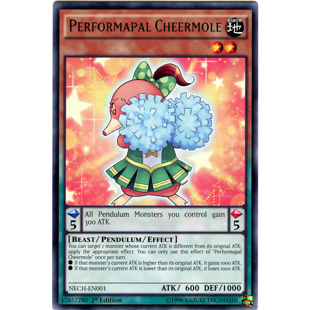 Performapal Cheermole NECH-EN001 Yu-Gi-Oh! Card from the The New Challengers Set