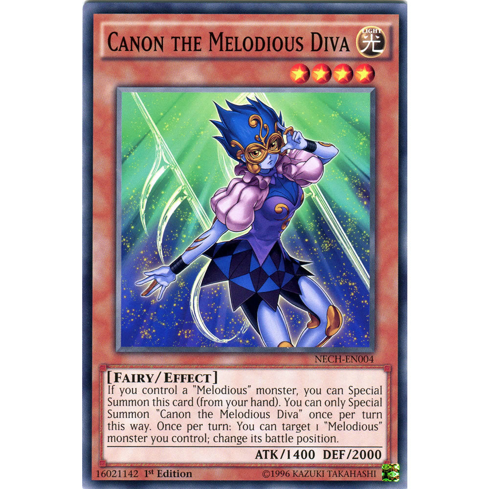 Canon the Melodious Diva NECH-EN004 Yu-Gi-Oh! Card from the The New Challengers Set