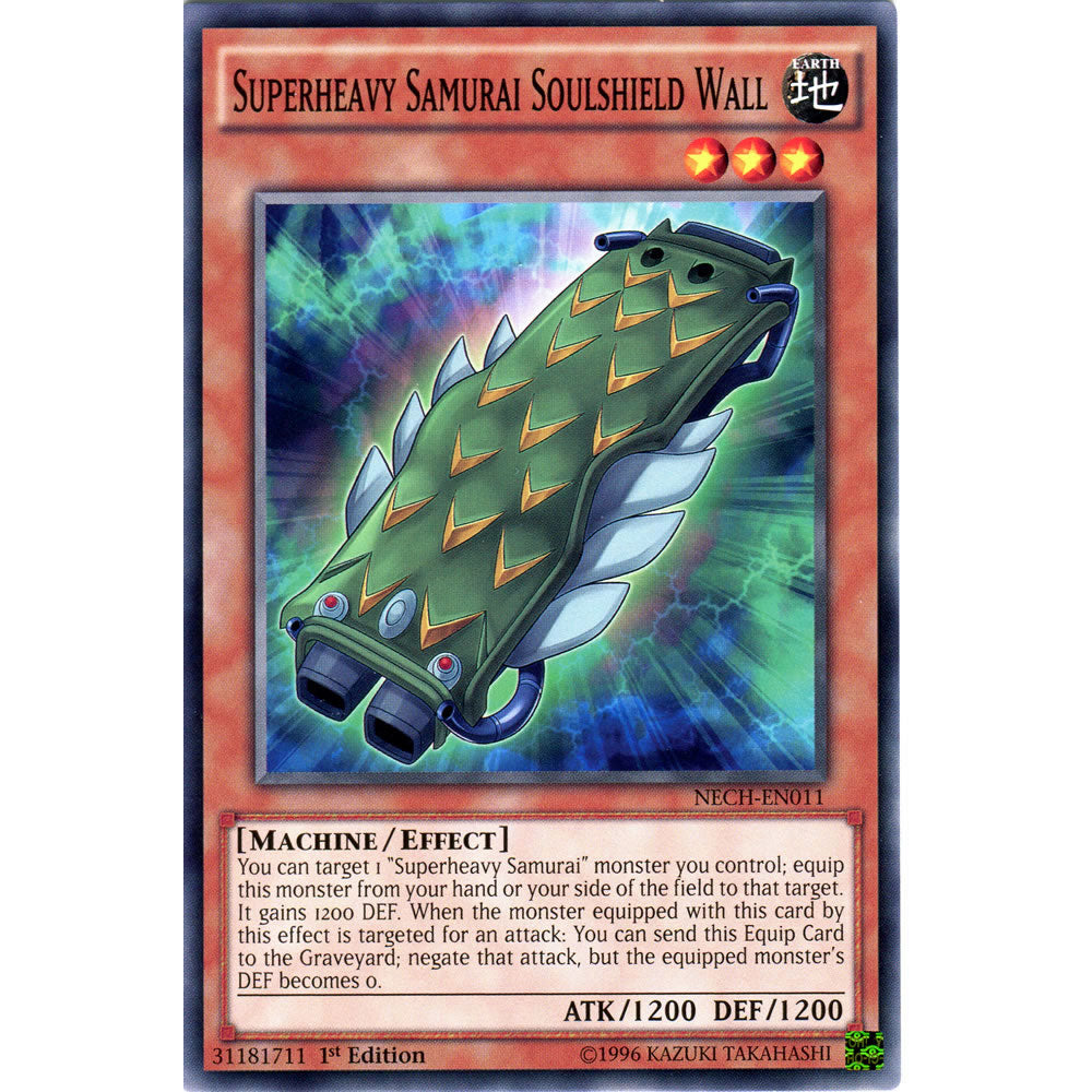 Superheavy Samurai Soulshield Wall NECH-EN011 Yu-Gi-Oh! Card from the The New Challengers Set
