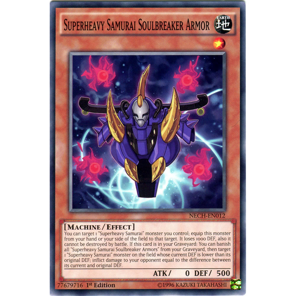 Superheavy Samurai Soulbreaker Armor NECH-EN012 Yu-Gi-Oh! Card from the The New Challengers Set