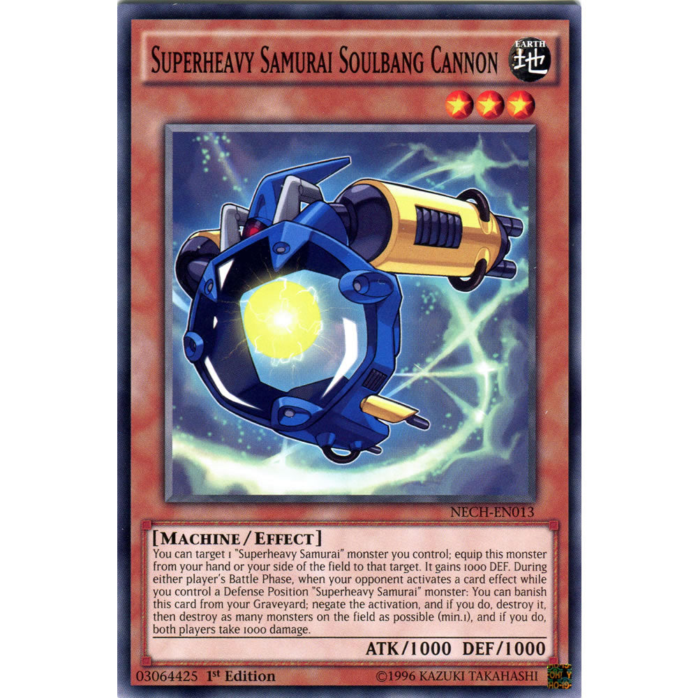 Superheavy Samurai Soulbang Cannon NECH-EN013 Yu-Gi-Oh! Card from the The New Challengers Set