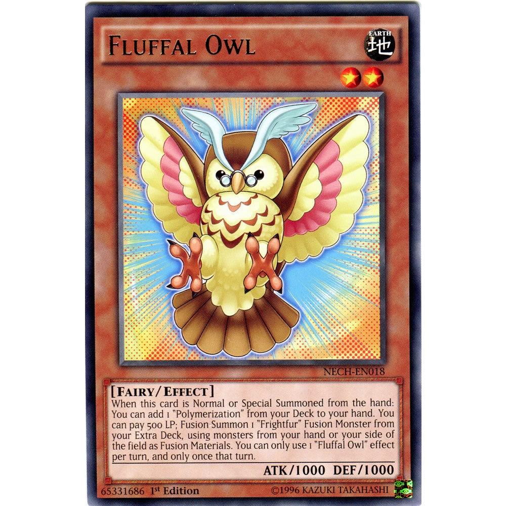 Fluffal Owl NECH-EN018 Yu-Gi-Oh! Card from the The New Challengers Set