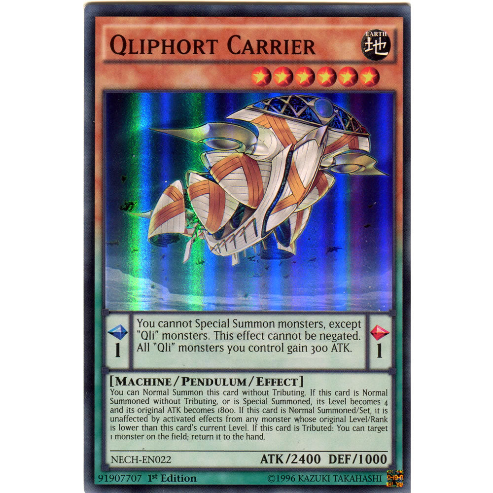 Qliphort Carrier NECH-EN022 Yu-Gi-Oh! Card from the The New Challengers Set