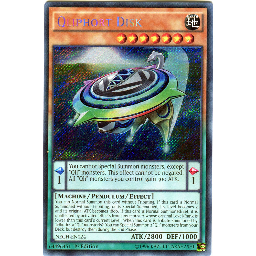 Qliphort Disk NECH-EN024 Yu-Gi-Oh! Card from the The New Challengers Set