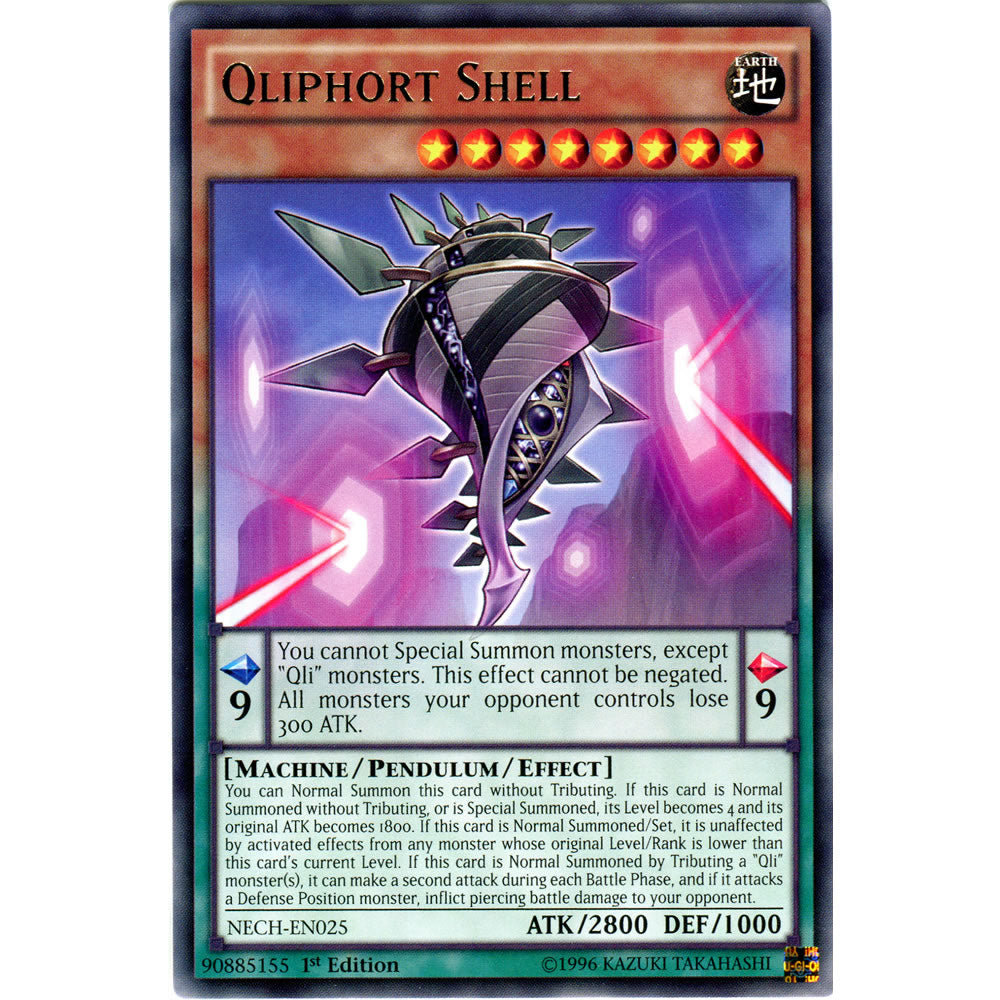 Qliphort Shell NECH-EN025 Yu-Gi-Oh! Card from the The New Challengers Set