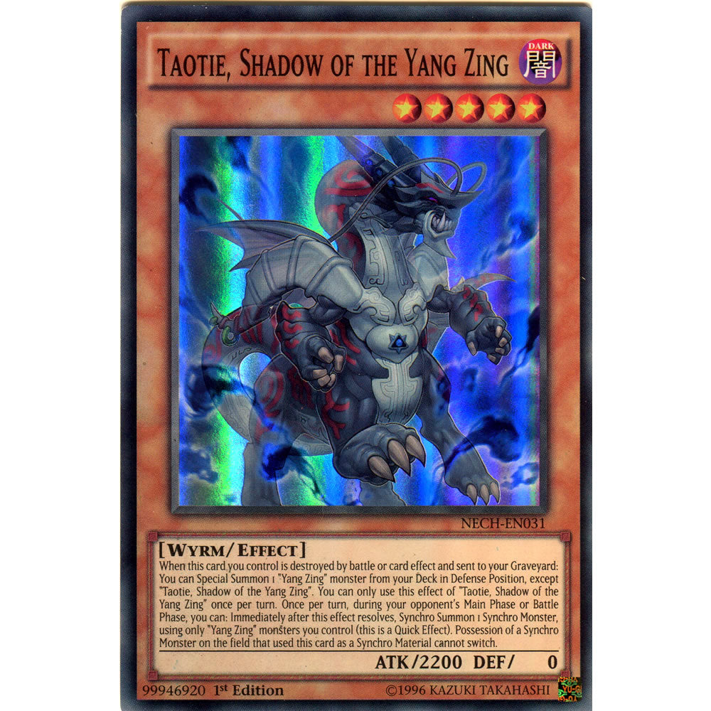 Taotie, Shadow of the Yang Zing NECH-EN031 Yu-Gi-Oh! Card from the The New Challengers Set