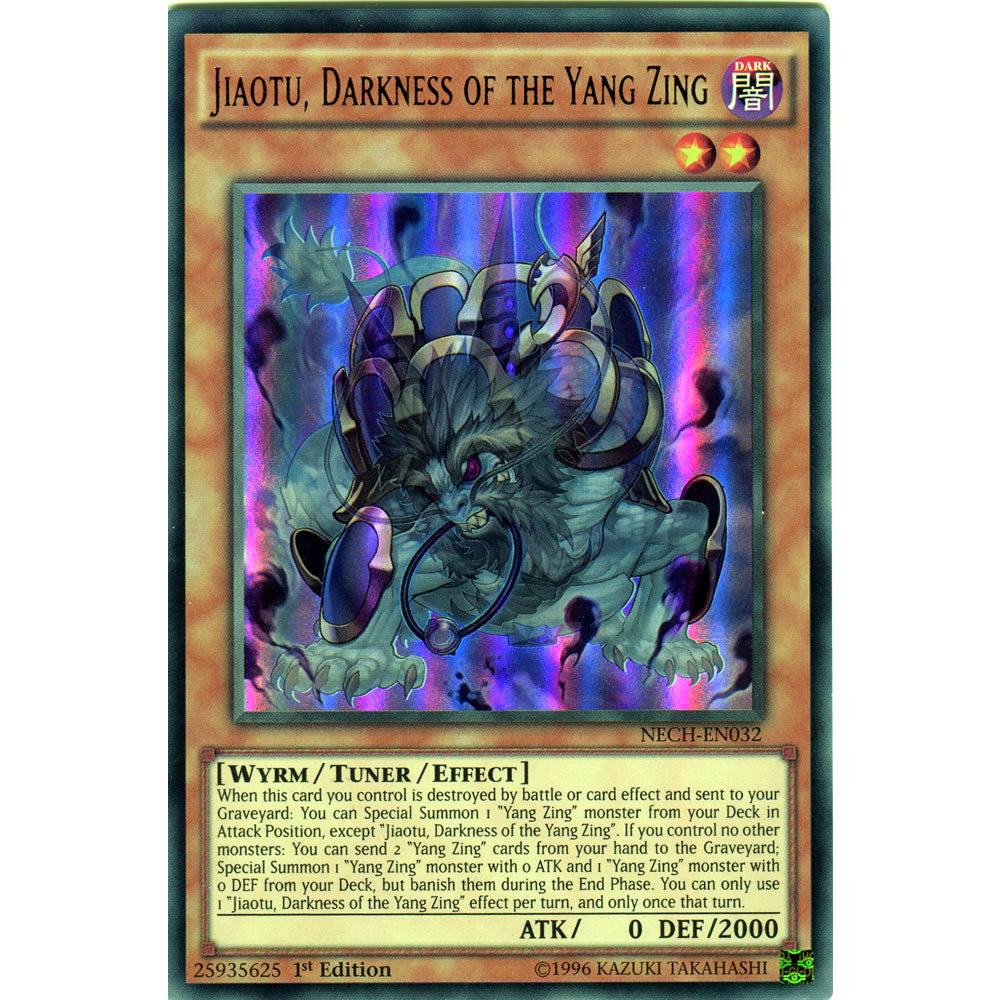 Jiaotu, Darkness of the Yang Zing NECH-EN032 Yu-Gi-Oh! Card from the The New Challengers Set