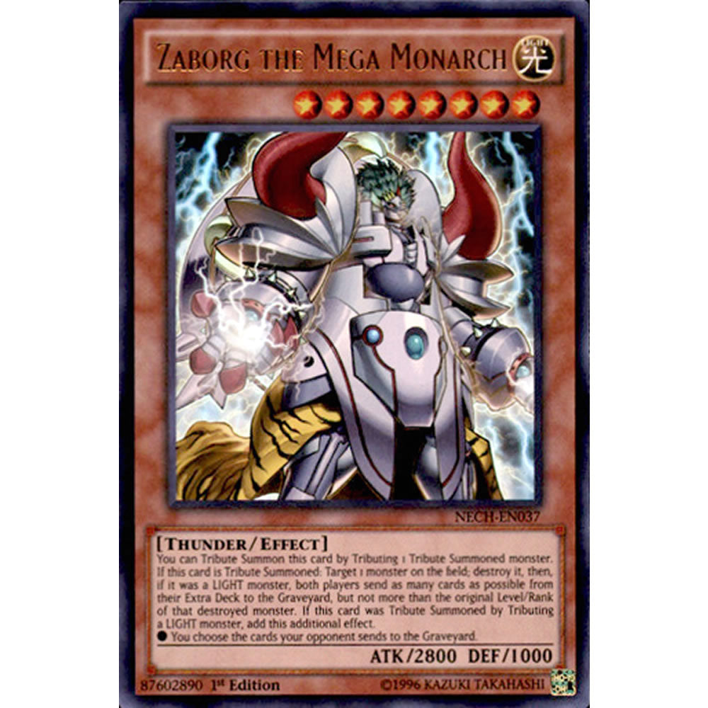 Zaborg the Mega Monarch NECH-EN037 Yu-Gi-Oh! Card from the The New Challengers Set