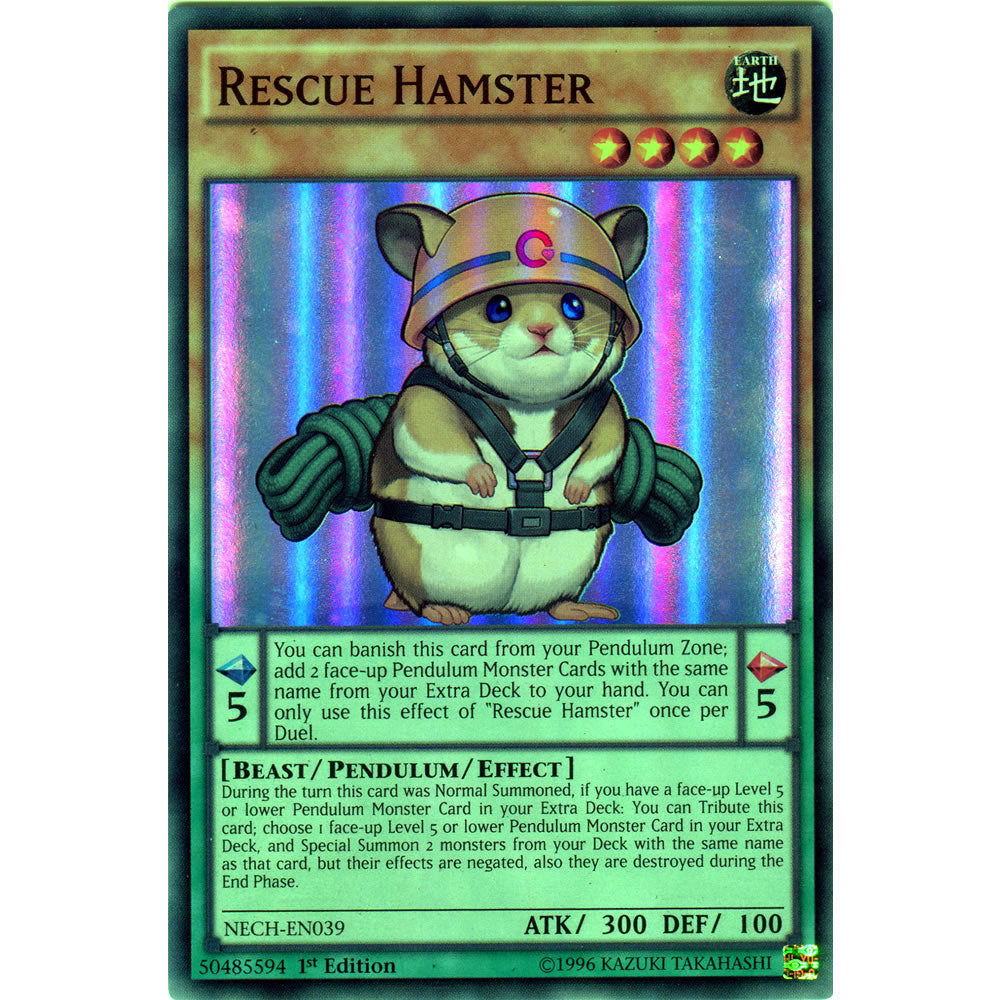 Rescue Hamster NECH-EN039 Yu-Gi-Oh! Card from the The New Challengers Set