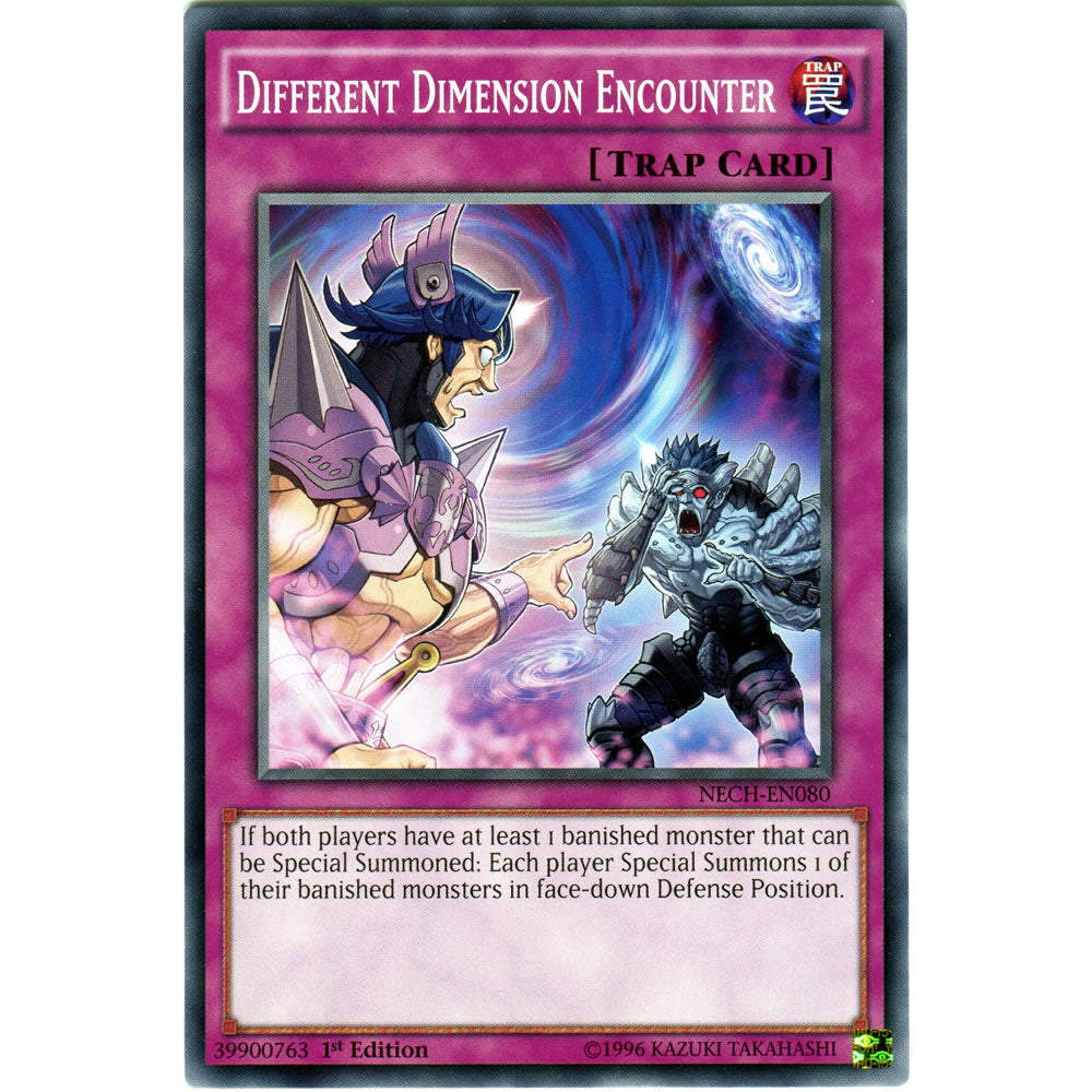 Different Dimension Encounter NECH-EN080 Yu-Gi-Oh! Card from the The New Challengers Set