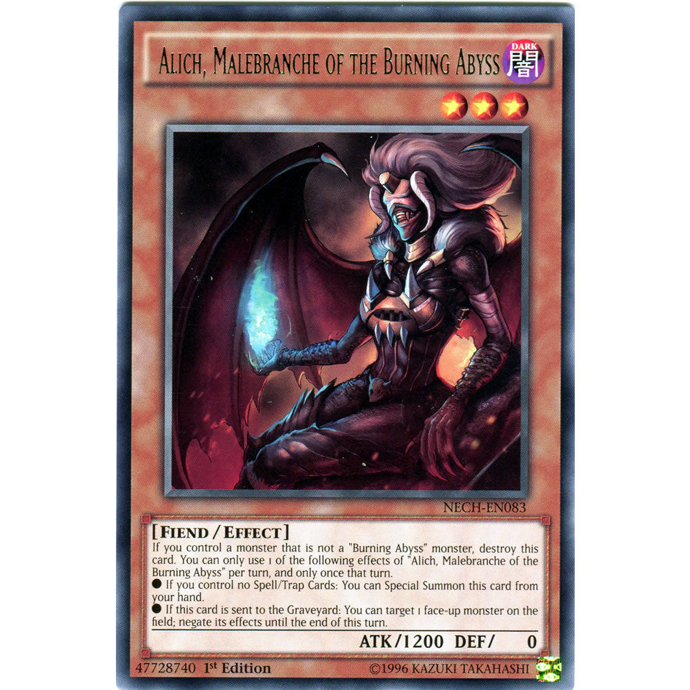 Alich, Malebranche of the Burning Abyss NECH-EN083 Yu-Gi-Oh! Card from the The New Challengers Set