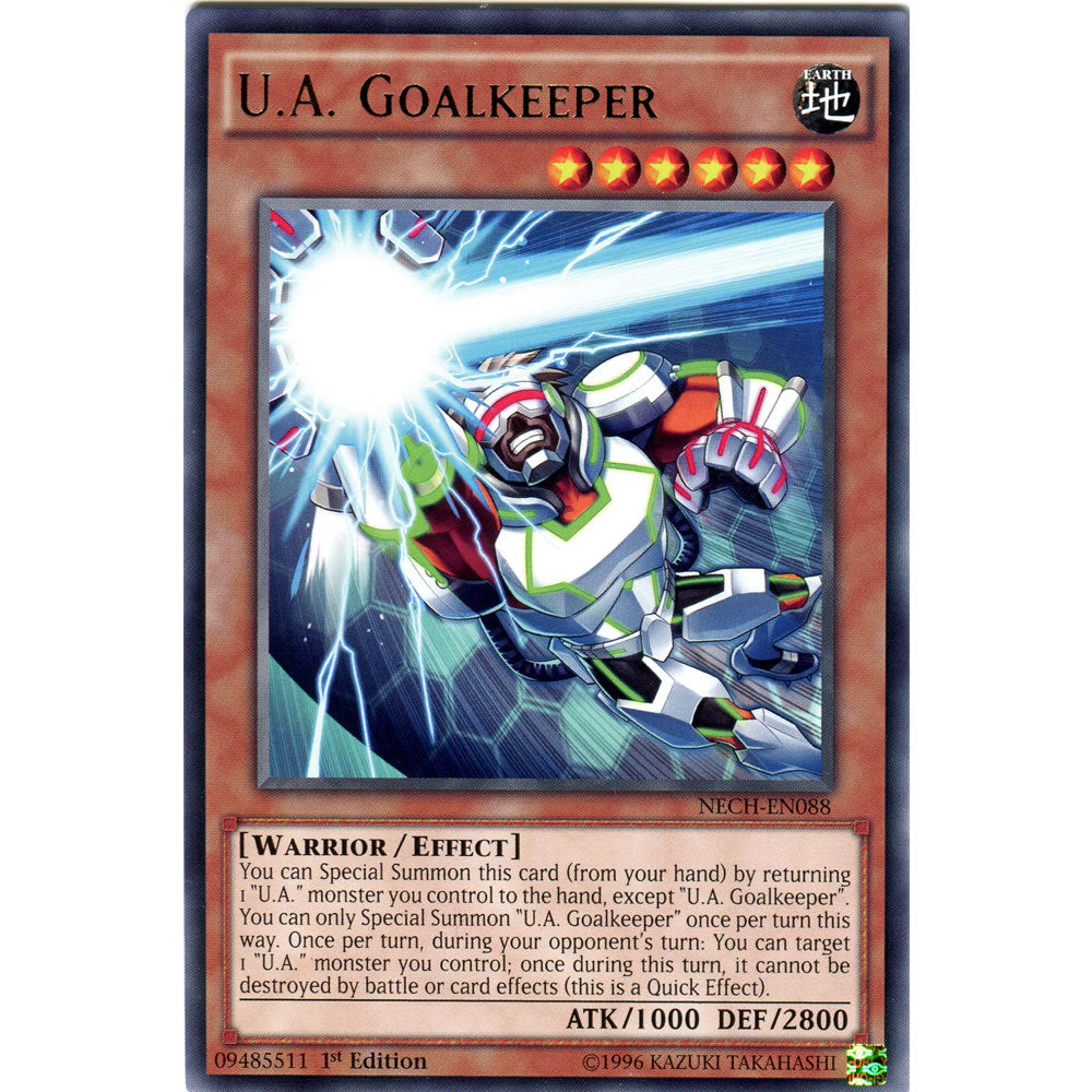 U.A. Goalkeeper NECH-EN088 Yu-Gi-Oh! Card from the The New Challengers Set