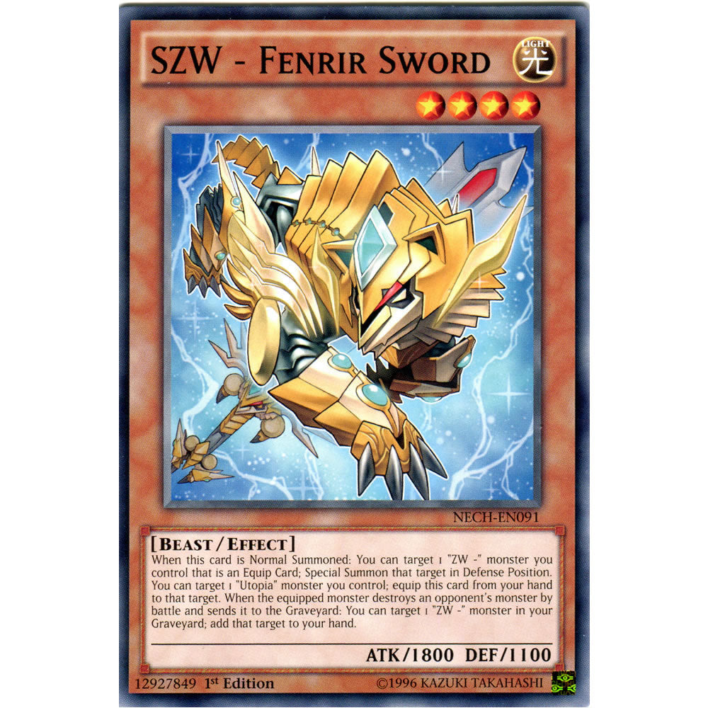 SZW - Fenrir Sword NECH-EN091 Yu-Gi-Oh! Card from the The New Challengers Set