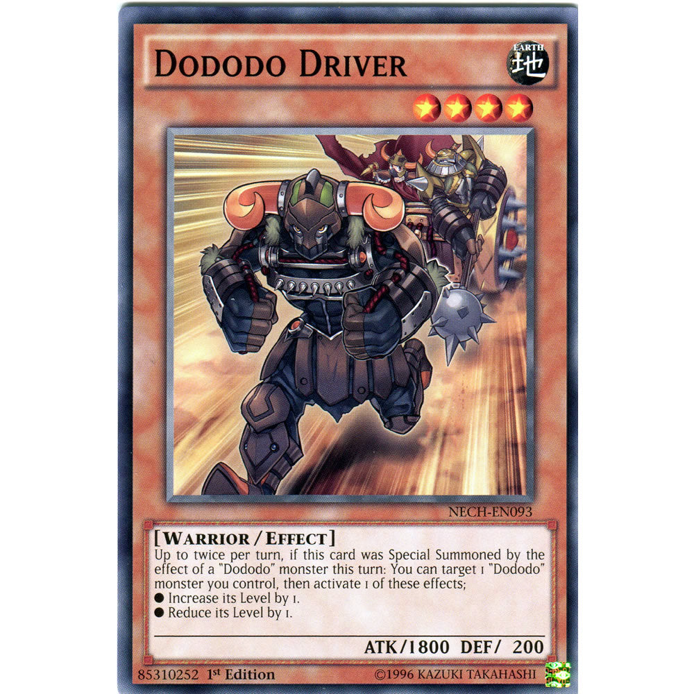 Dododo Driver NECH-EN093 Yu-Gi-Oh! Card from the The New Challengers Set