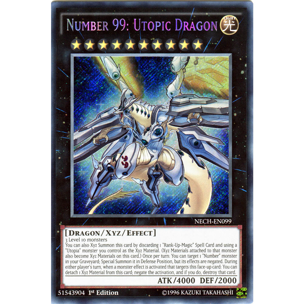 Number 99: Utopic Dragon NECH-EN099 Yu-Gi-Oh! Card from the The New Challengers Set