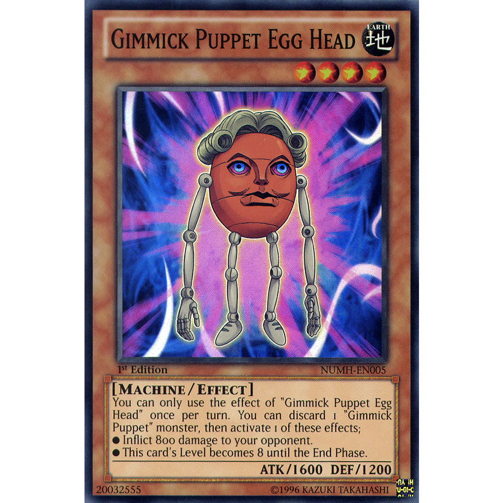 Gimmick Puppet Egg Head NUMH-EN005 Yu-Gi-Oh! Card from the Number Hunters Set