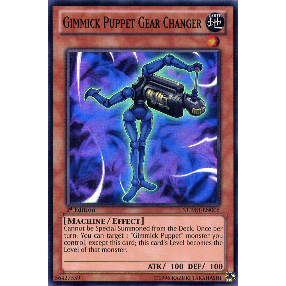 Gimmick Puppet Gear Changer NUMH-EN006 Yu-Gi-Oh! Card from the Number Hunters Set