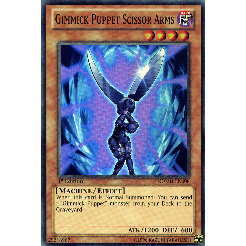 Gimmick Puppet Scissor Arms NUMH-EN008 Yu-Gi-Oh! Card from the Number Hunters Set