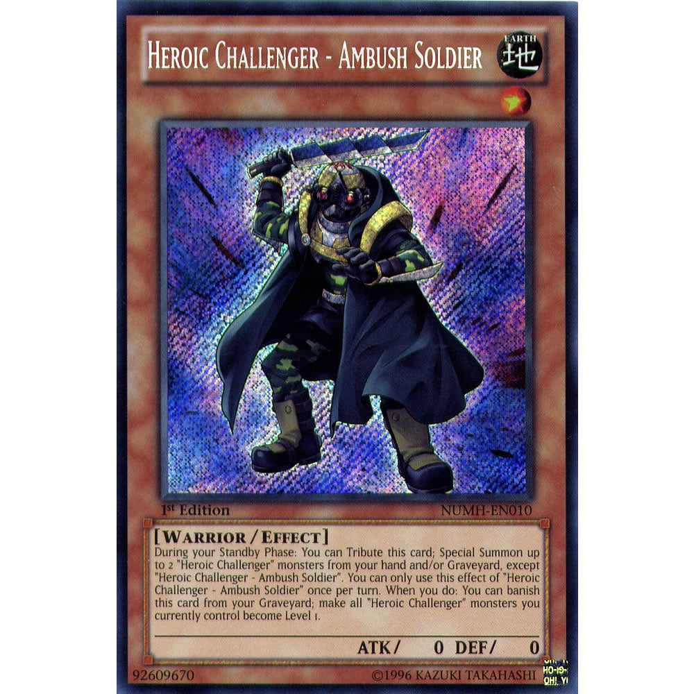 Heroic Challenger - Ambush Soldier NUMH-EN010 Yu-Gi-Oh! Card from the Number Hunters Set