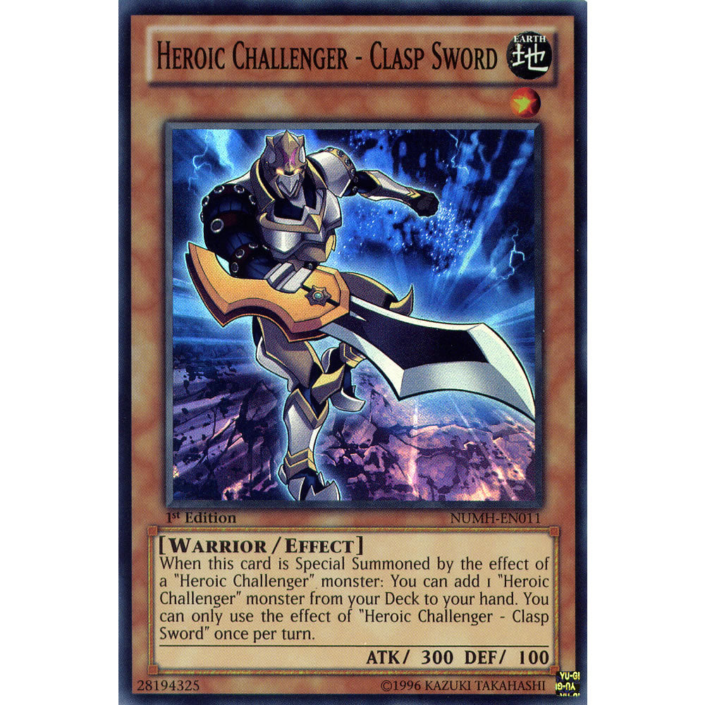 Heroic Challenger - Clasp Sword NUMH-EN011 Yu-Gi-Oh! Card from the Number Hunters Set