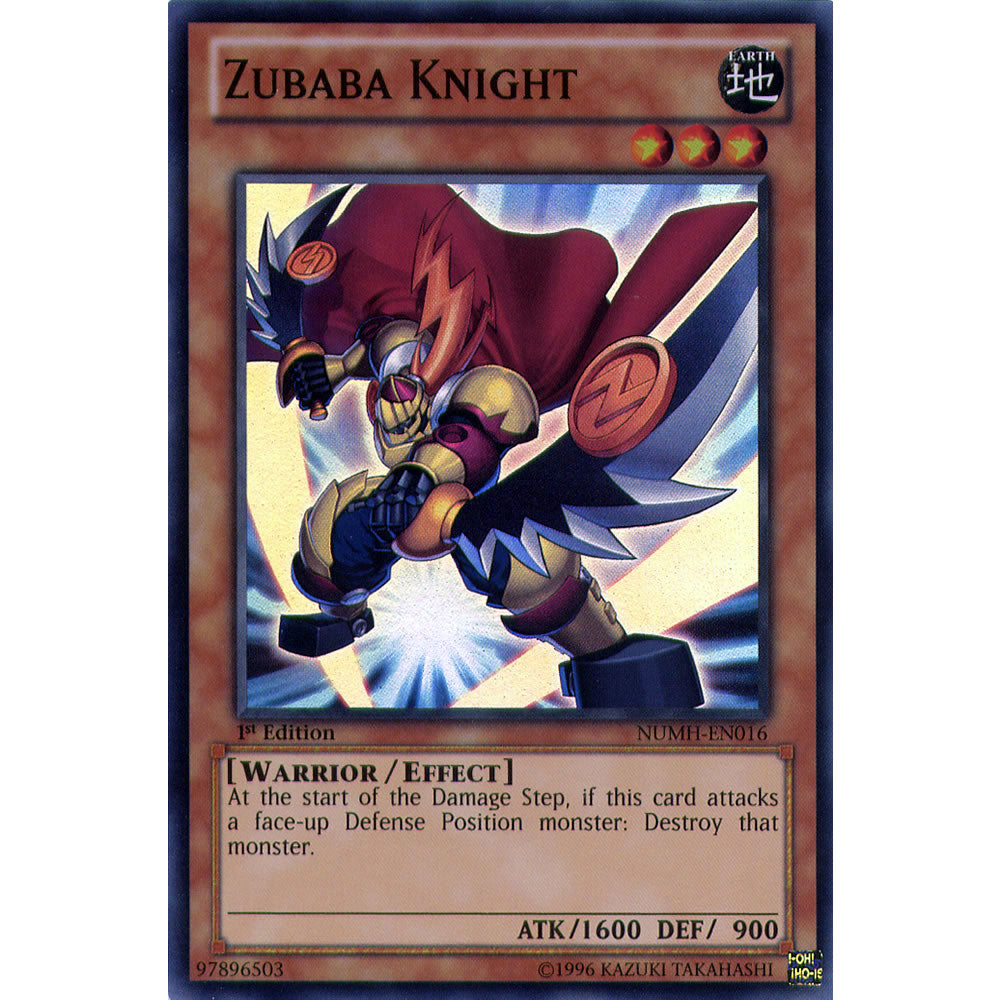 Zubaba Knight NUMH-EN016 Yu-Gi-Oh! Card from the Number Hunters Set