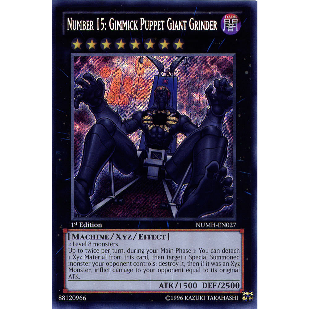 Number 15: Gimmick Puppet Giant Grinder NUMH-EN027 Yu-Gi-Oh! Card from the Number Hunters Set