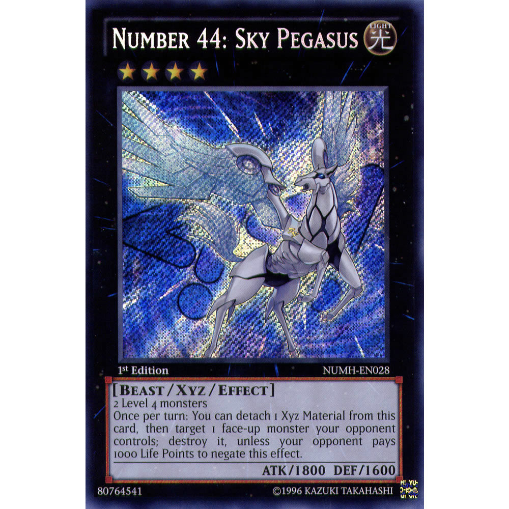 Number 44: Sky Pegasus NUMH-EN028 Yu-Gi-Oh! Card from the Number Hunters Set