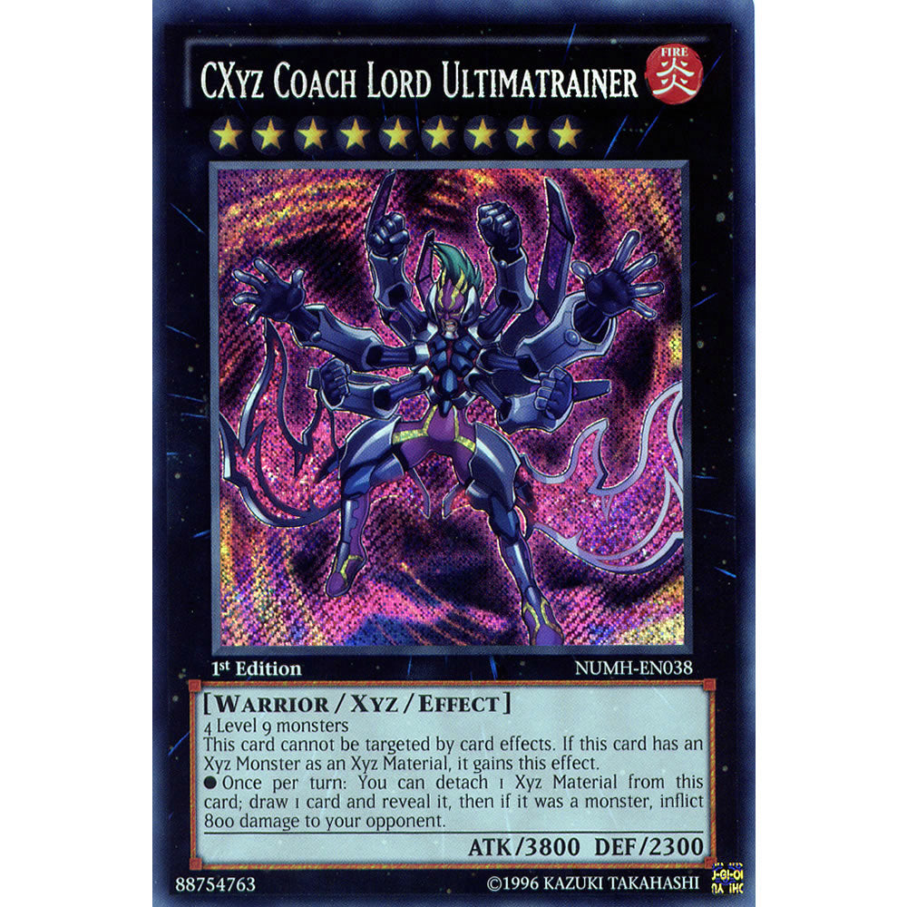 CXyz Coach Lord Ultimatrainer NUMH-EN038 Yu-Gi-Oh! Card from the Number Hunters Set