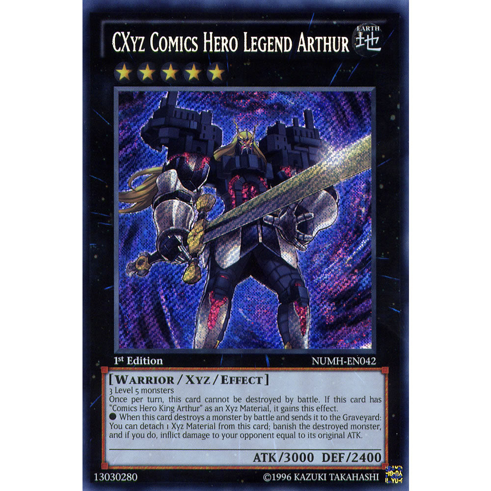 CXyz Comics Hero Legend Arthur NUMH-EN042 Yu-Gi-Oh! Card from the Number Hunters Set