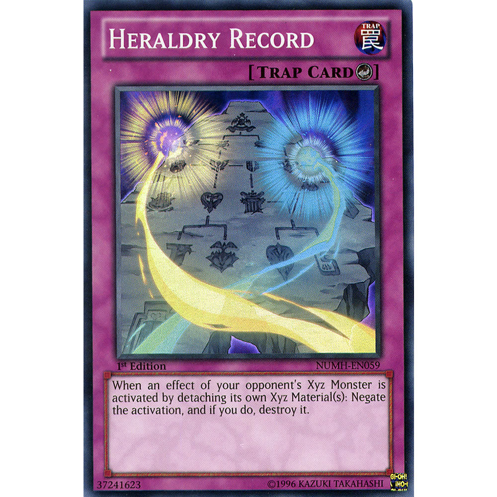 Heraldry Record NUMH-EN059 Yu-Gi-Oh! Card from the Number Hunters Set