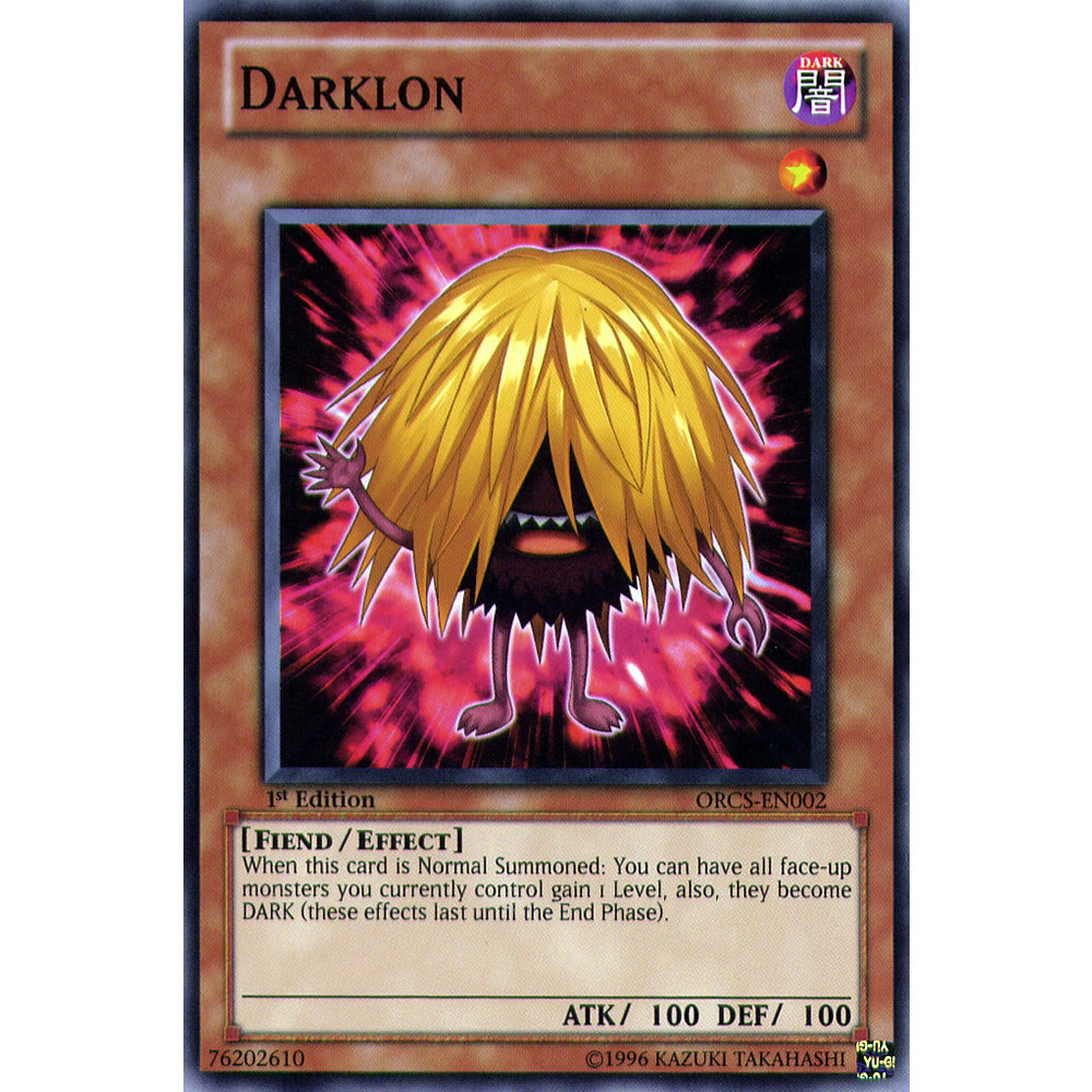 Darklon ORCS-EN002 Yu-Gi-Oh! Card from the Order of Chaos Set
