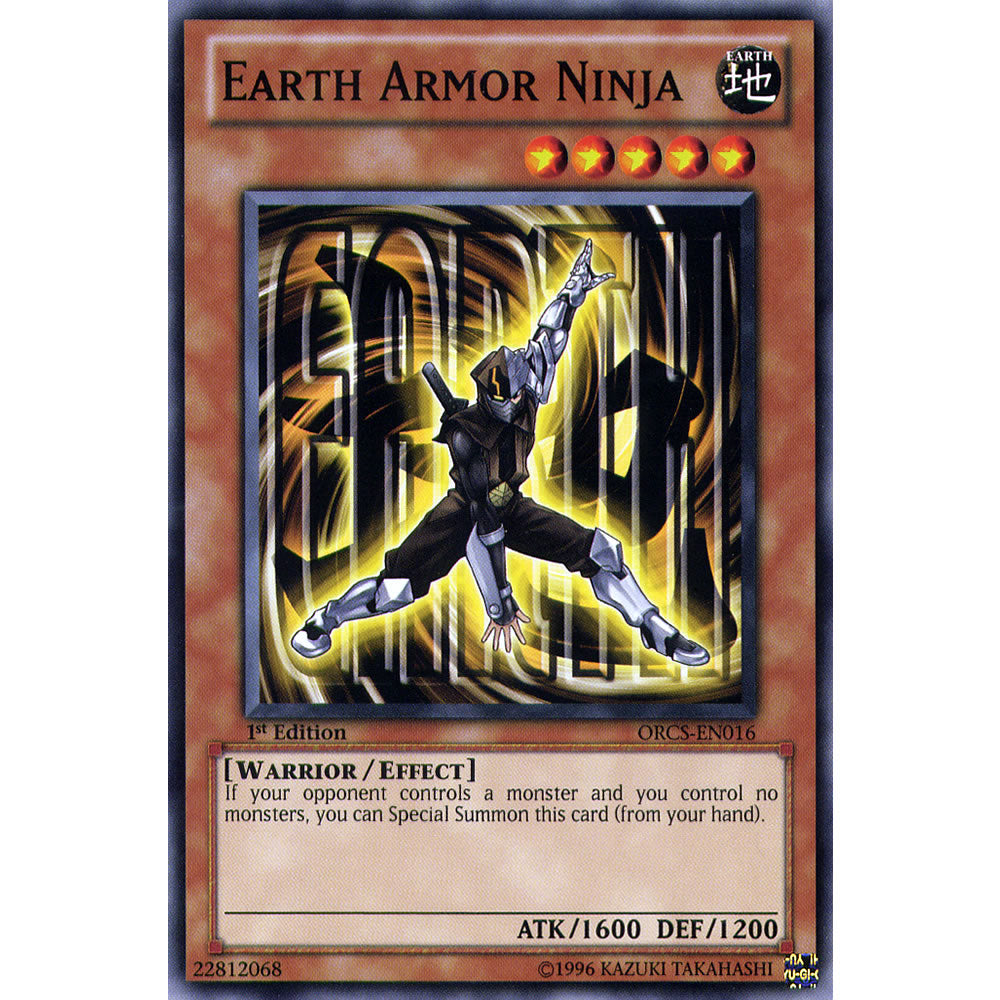 Earth Armor Ninja ORCS-EN016 Yu-Gi-Oh! Card from the Order of Chaos Set
