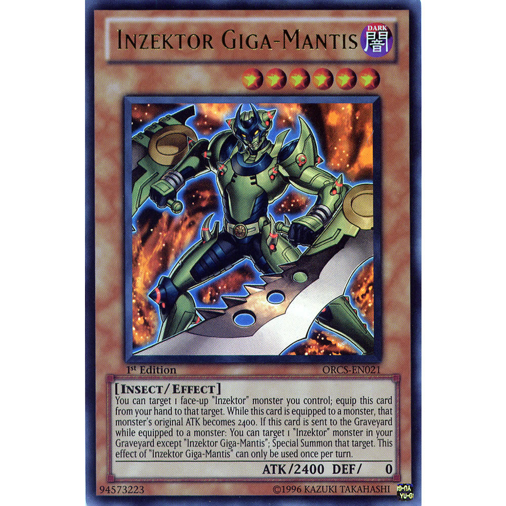 Inzektor Giga-Mantis ORCS-EN021 Yu-Gi-Oh! Card from the Order of Chaos Set
