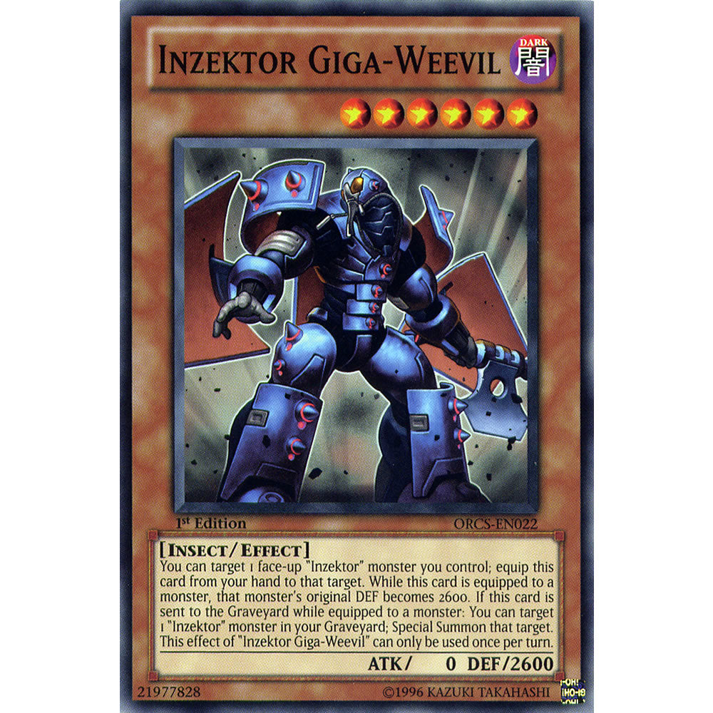Inzektor Giga-Weevil ORCS-EN022 Yu-Gi-Oh! Card from the Order of Chaos Set