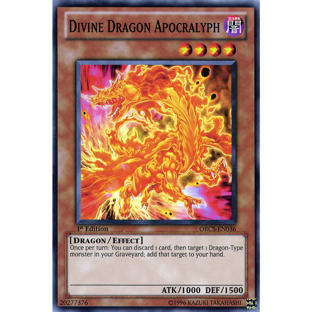 Divine Dragon Apocralyph ORCS-EN036 Yu-Gi-Oh! Card from the Order of Chaos Set