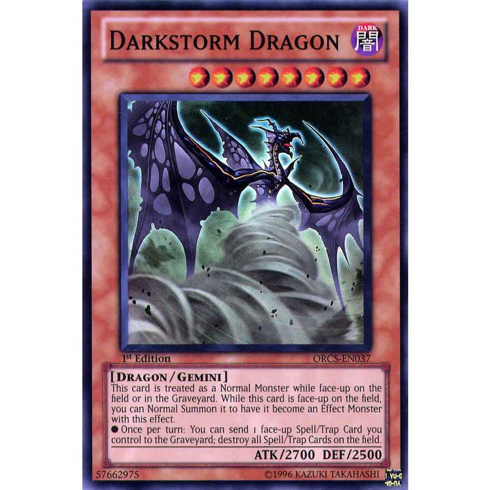 Darkstorm Dragon ORCS-EN037 Yu-Gi-Oh! Card from the Order of Chaos Set
